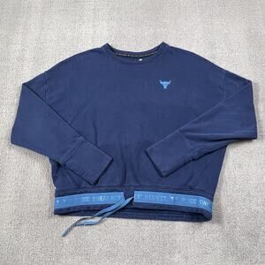 Under Armour Sweater Womens Medium Blue Project Rock Long Sleeve Active Ladies